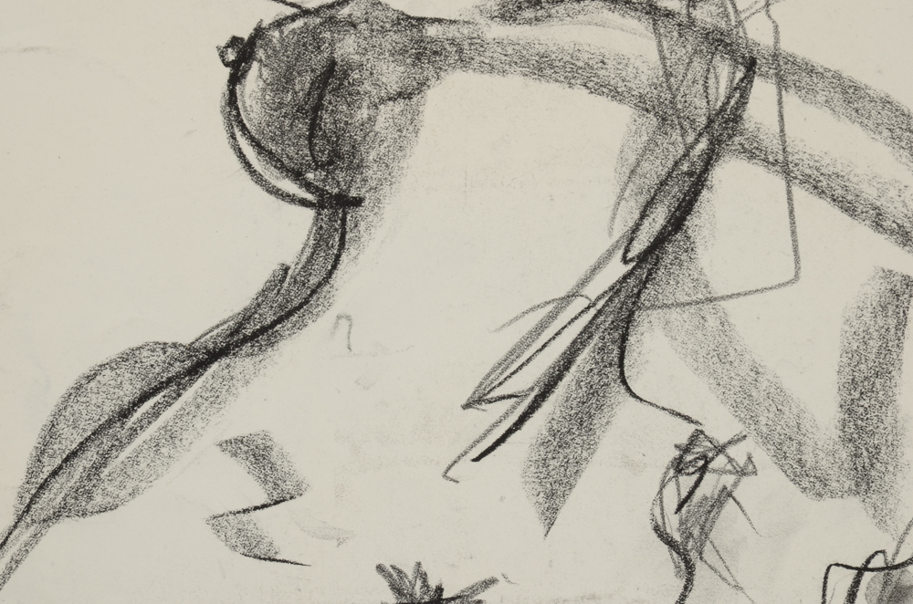 Robbie Kemper Original Charcoal Drawing "Nude 130"