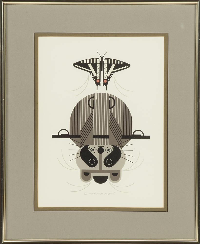 Charley Harper Open Edition Lithograph "Raccrobat"
