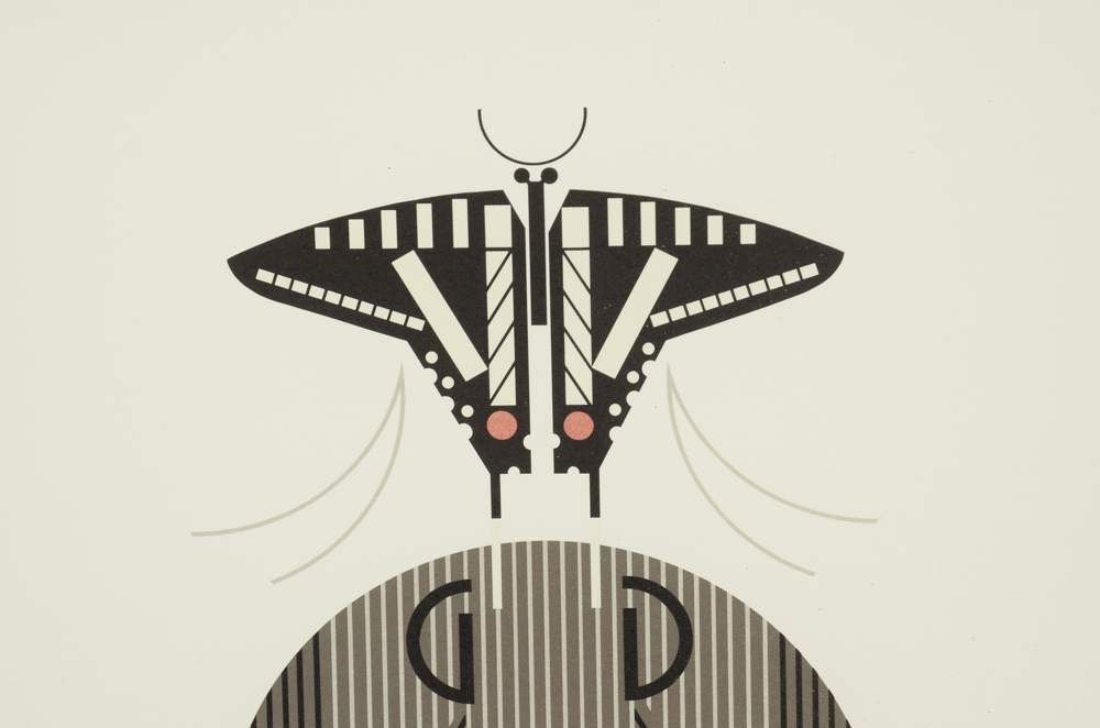 Charley Harper Open Edition Lithograph "Raccrobat"
