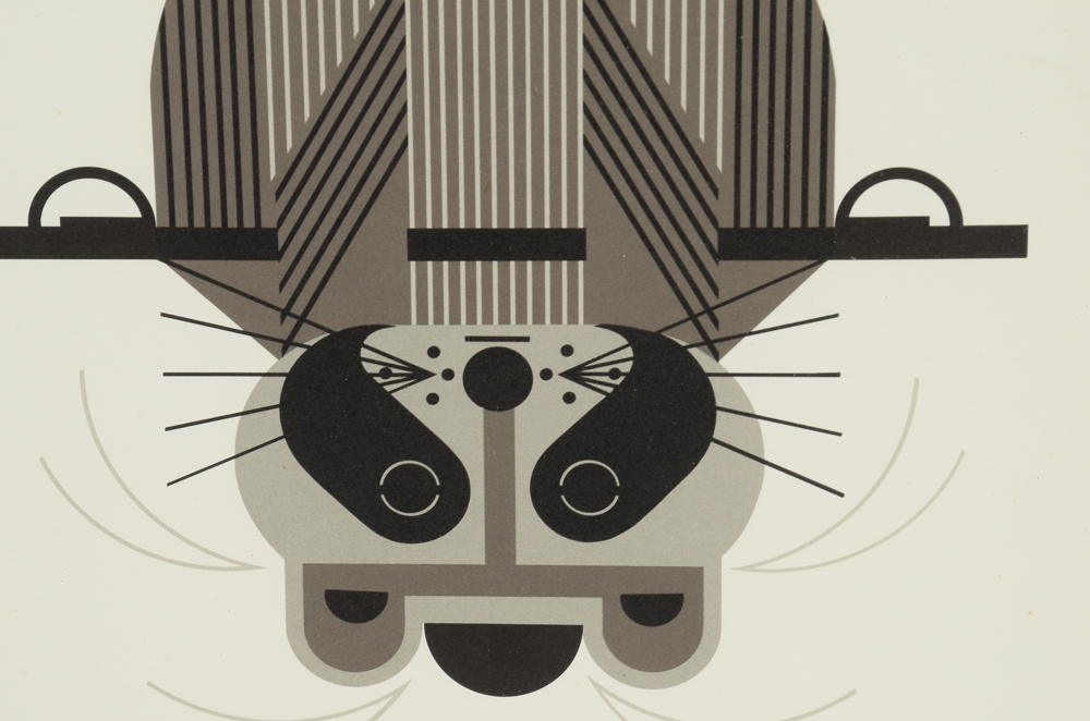 Charley Harper Open Edition Lithograph "Raccrobat"