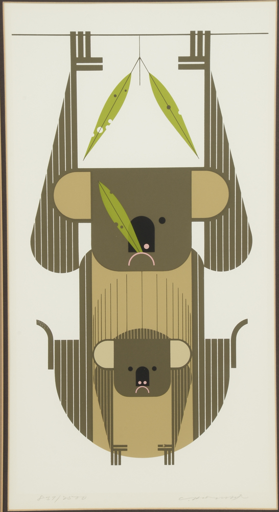 Charley Harper Limited Edition Serigraph "Down Under Down Under"