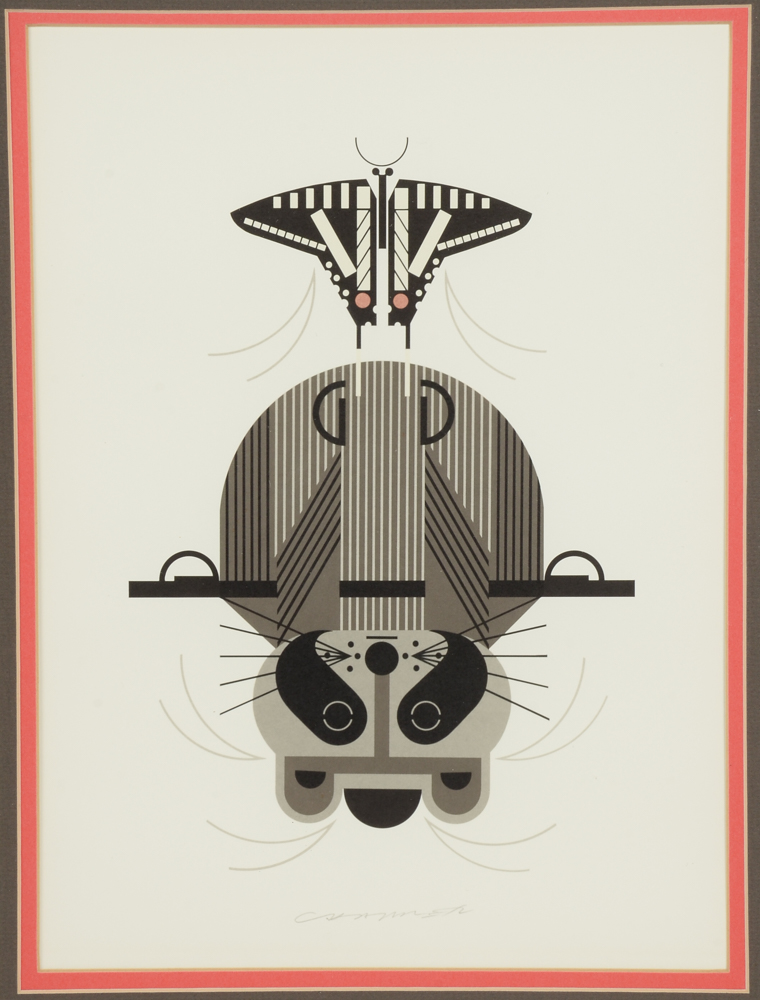 Charley Harper Lithograph "Raccrobat"