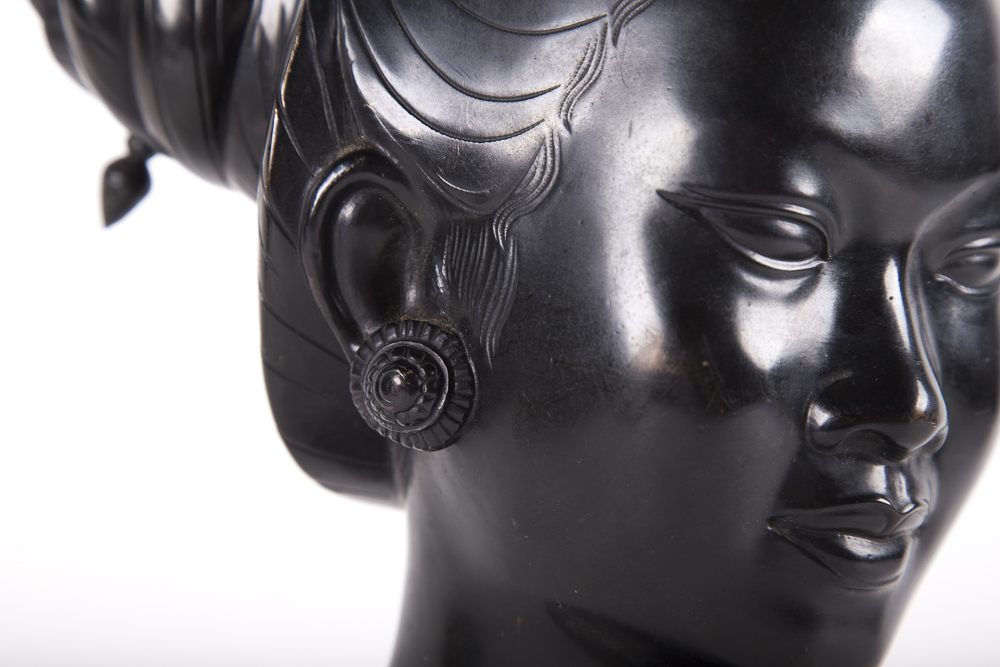 After Nguyen Thanh Le "20th Century Bust of a Laotian Woman" Replica Sculpture