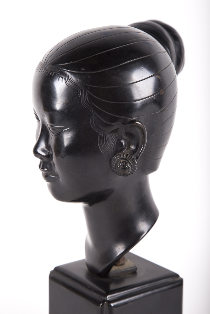 After Nguyen Thanh Le "20th Century Bust of a Laotian Woman" Replica Sculpture