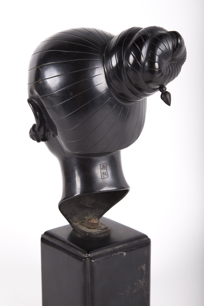 After Nguyen Thanh Le "20th Century Bust of a Laotian Woman" Replica Sculpture