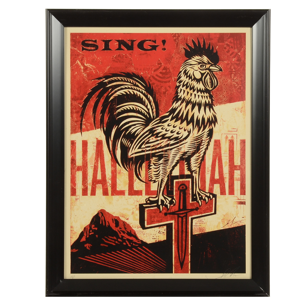 Shepard Fairey Signed Artist's Proof Serigraph "Jesus' Chariot"