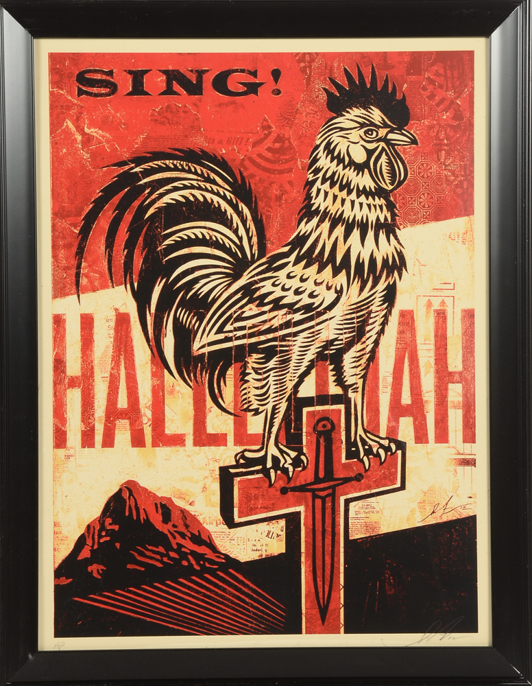 Shepard Fairey Signed Artist's Proof Serigraph "Jesus' Chariot"