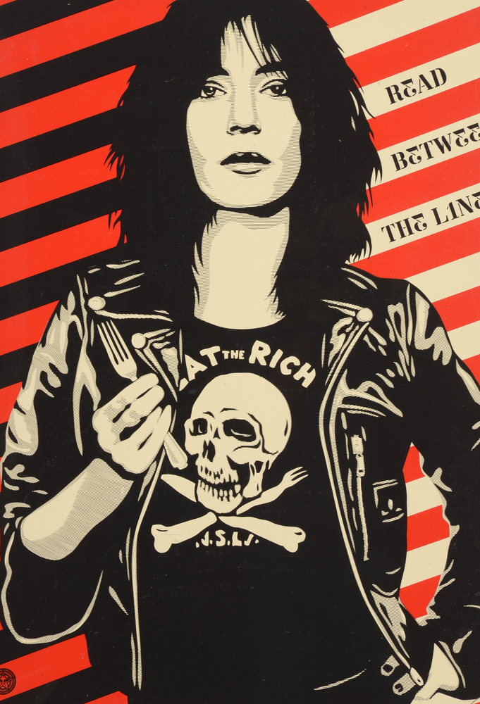 Shepard Fairey Signed Limited Edition Serigraph "Read Between the Lines"