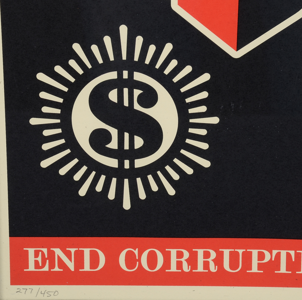 Shepard Fairey Signed Limited Edition Serigraph "America’s Savings"