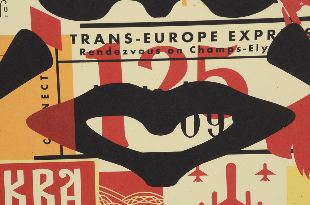 Shepard Fairey "Obey 3 Face Collage" Signed Giclee on Paper Triptych