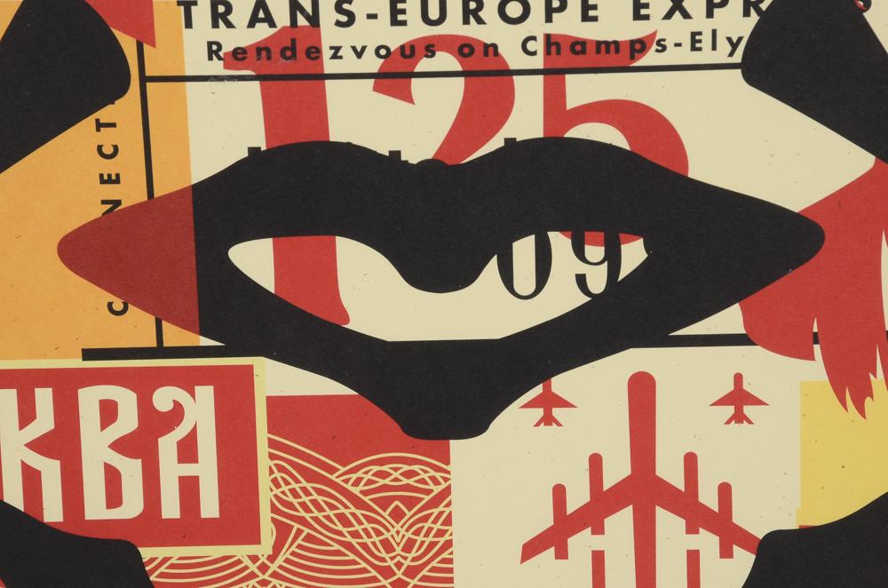 Shepard Fairey "Obey 3 Face Collage" Signed Giclee on Paper Triptych