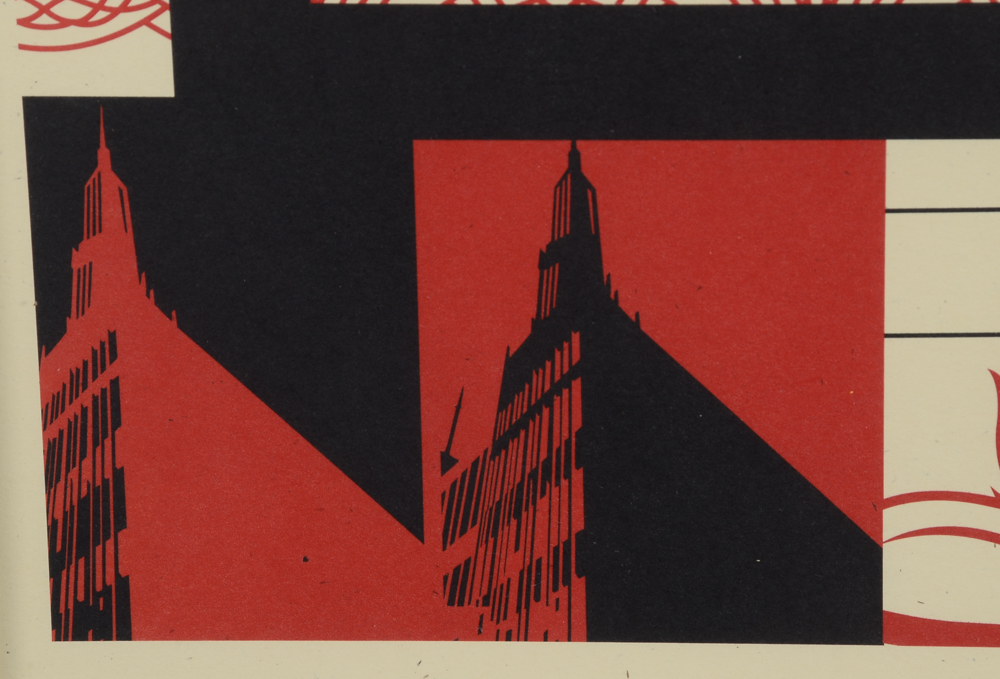 Shepard Fairey "Obey 3 Face Collage" Signed Giclee on Paper Triptych