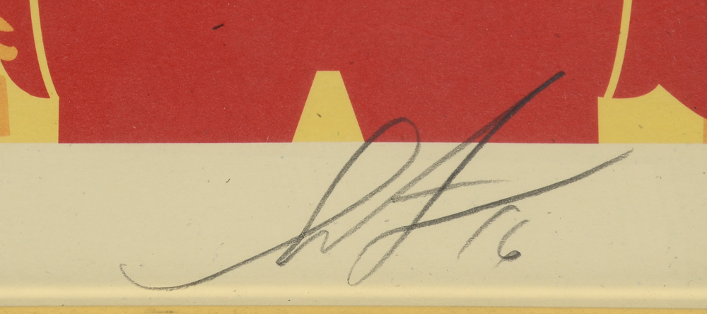 Shepard Fairey "Obey 3 Face Collage" Signed Giclee on Paper Triptych