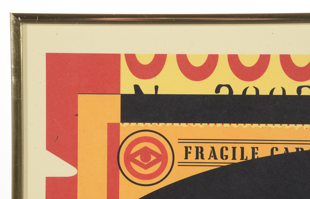 Shepard Fairey "Obey 3 Face Collage" Signed Giclee on Paper Triptych