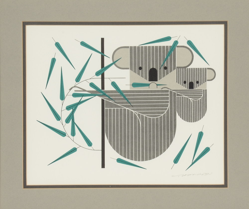 Charley Harper Open Edition Lithograph "Koalakoala"