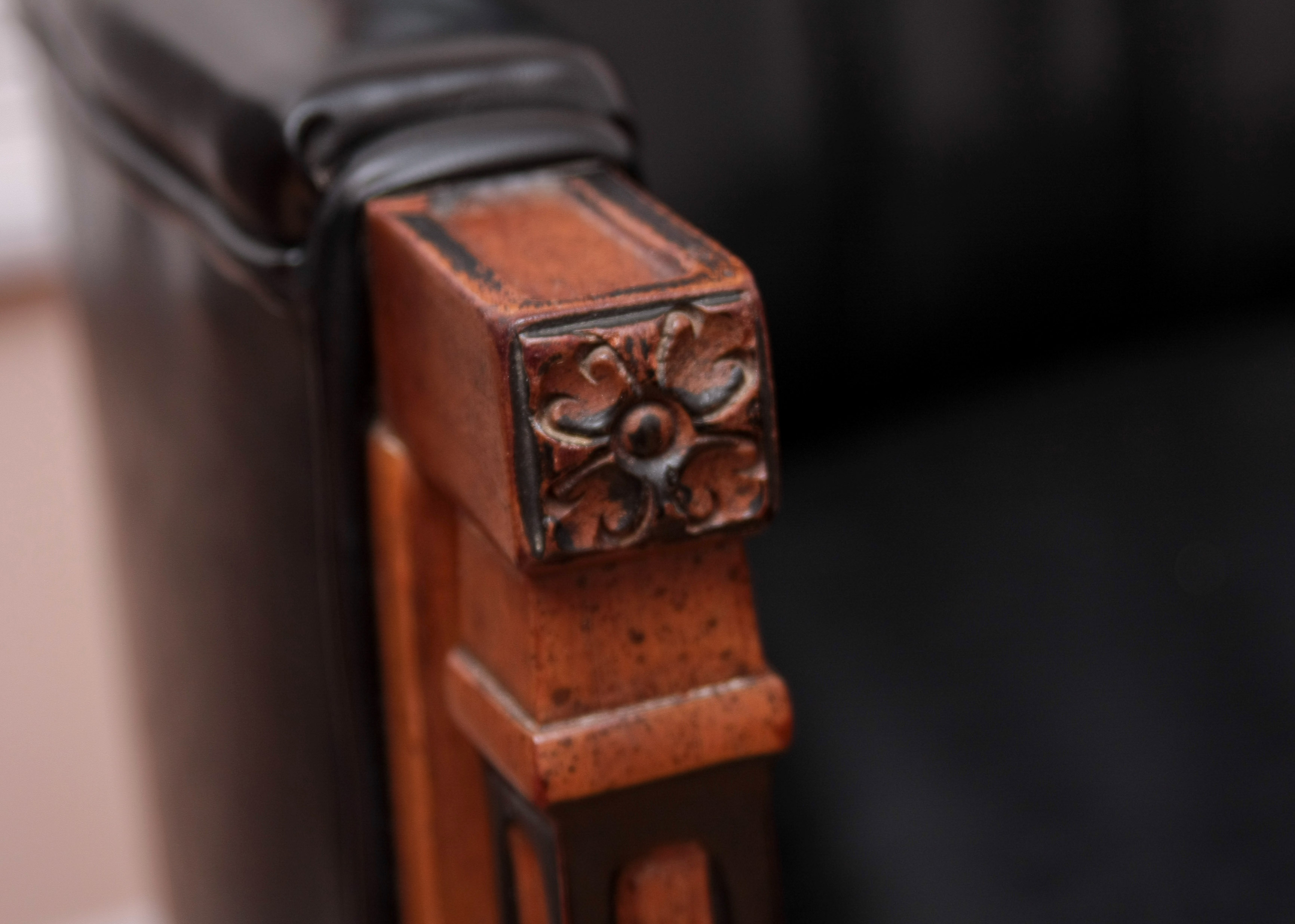 Vintage Art Deco Inspired High Back Tufted Arm Chair