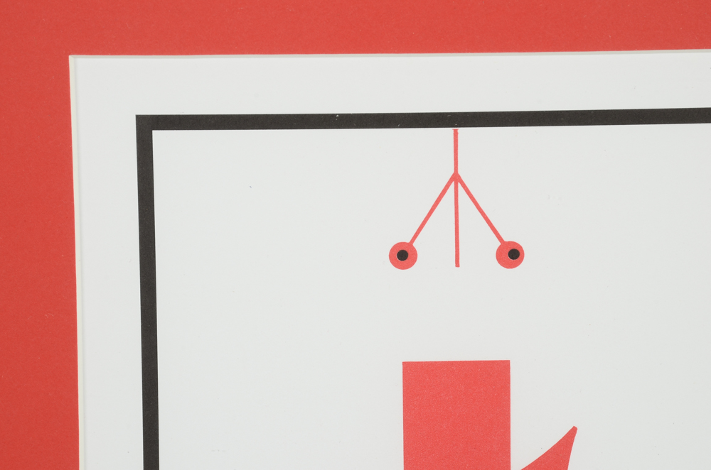 Charley Harper Open Edition Lithograph "Charley's Cardinal"