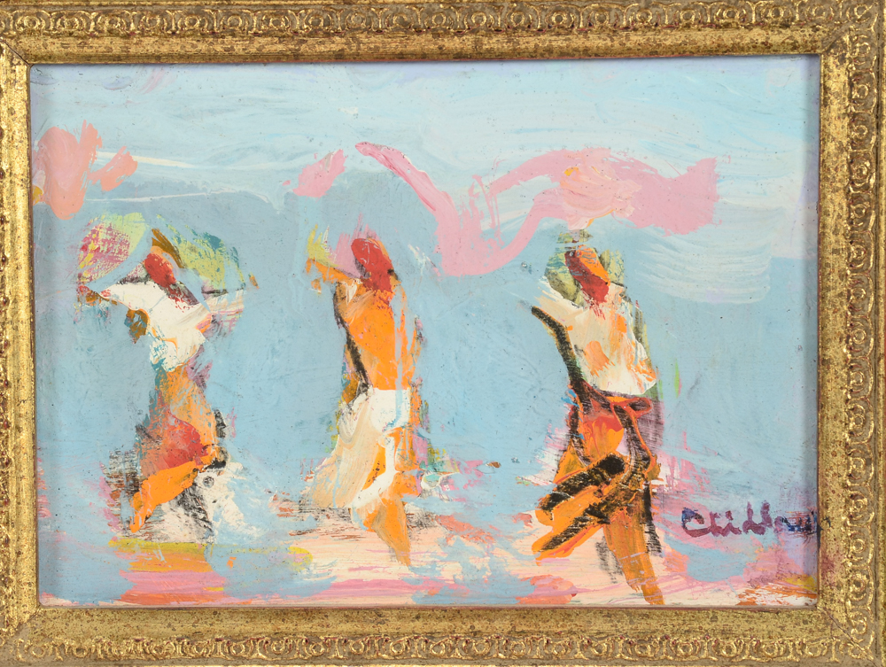 Paul Chidlaw Original Mixed Media Painting on Board