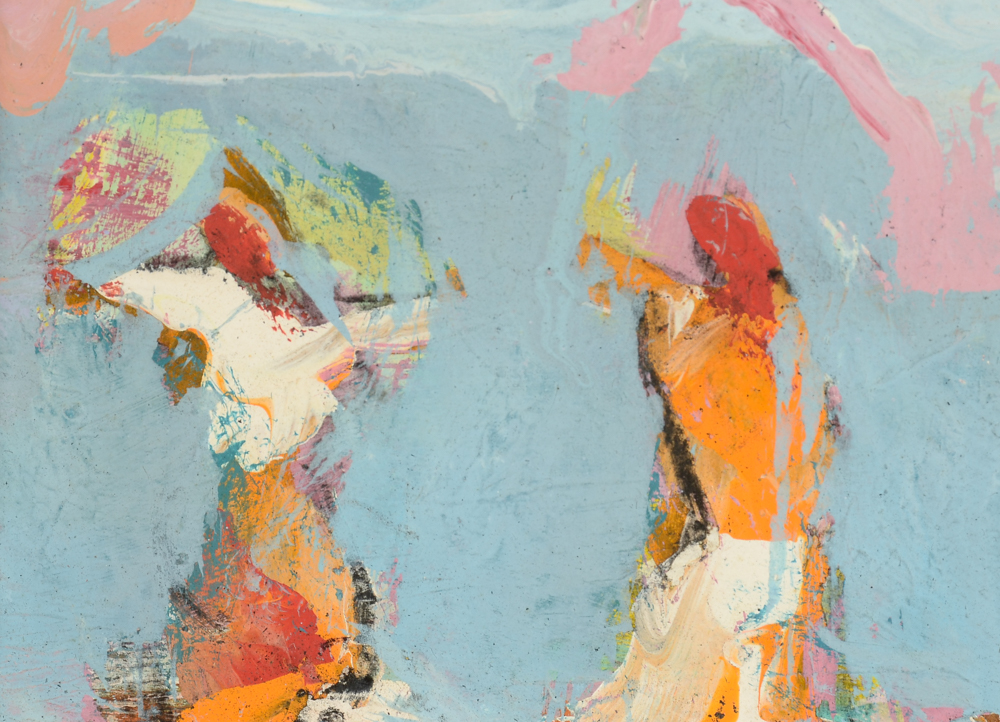 Paul Chidlaw Original Mixed Media Painting on Board