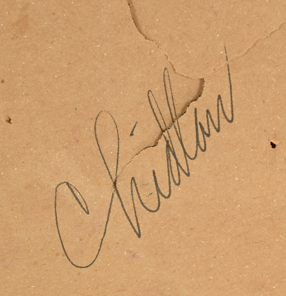 Paul Chidlaw Original Mixed Media Painting on Board