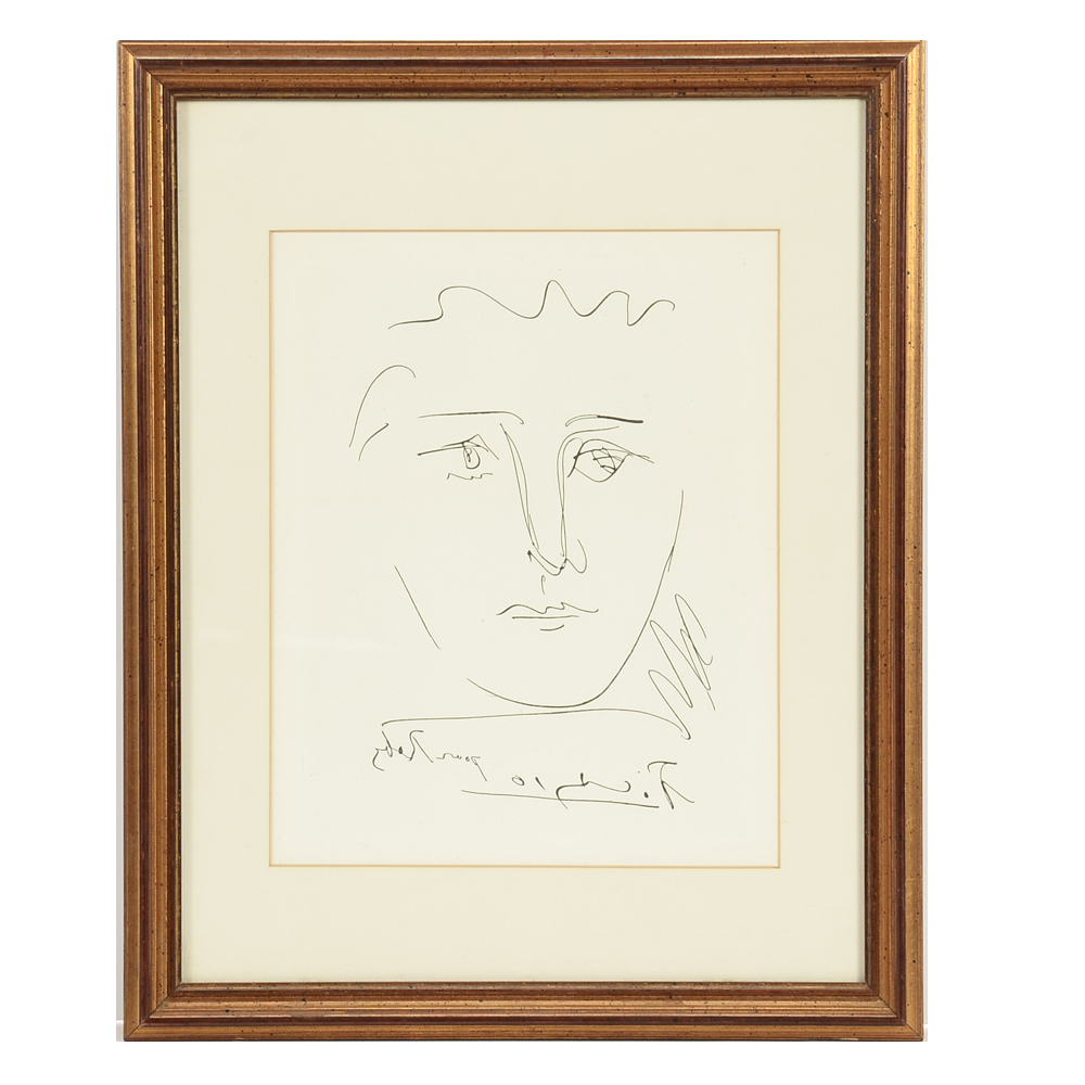 After Pablo Picasso Etching "Pour Roby"