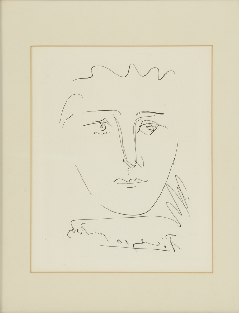 After Pablo Picasso Etching "Pour Roby"