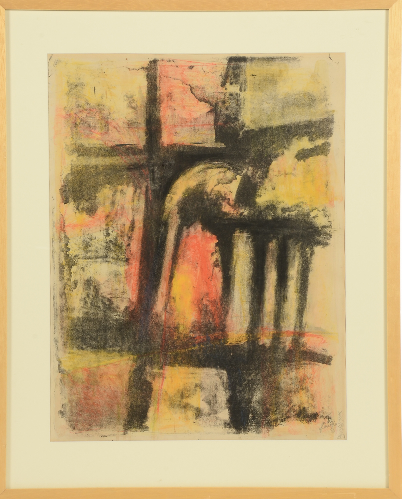Abstract Stone Lithograph