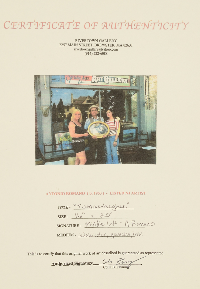 Antonio Romano Original Mixed Media on Cardboard "Tumachaghee"