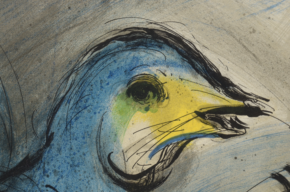 Marc Chagall Signed Hand-Pulled Lithograph Exhibition Poster