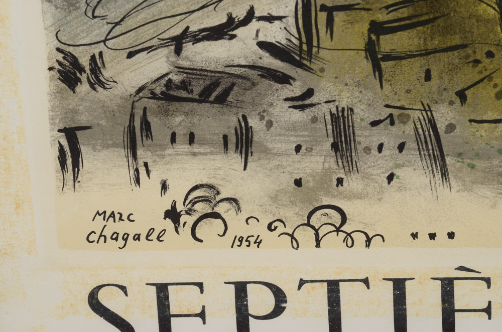 Marc Chagall Signed Hand-Pulled Lithograph Exhibition Poster