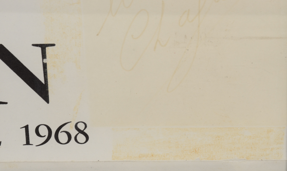 Marc Chagall Signed Hand-Pulled Lithograph Exhibition Poster