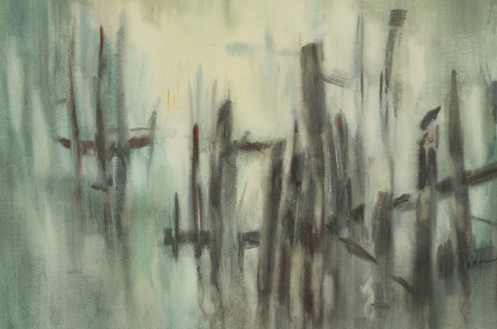 Jessie Phil Olmes Original Watercolor Painting "Shore Mist"