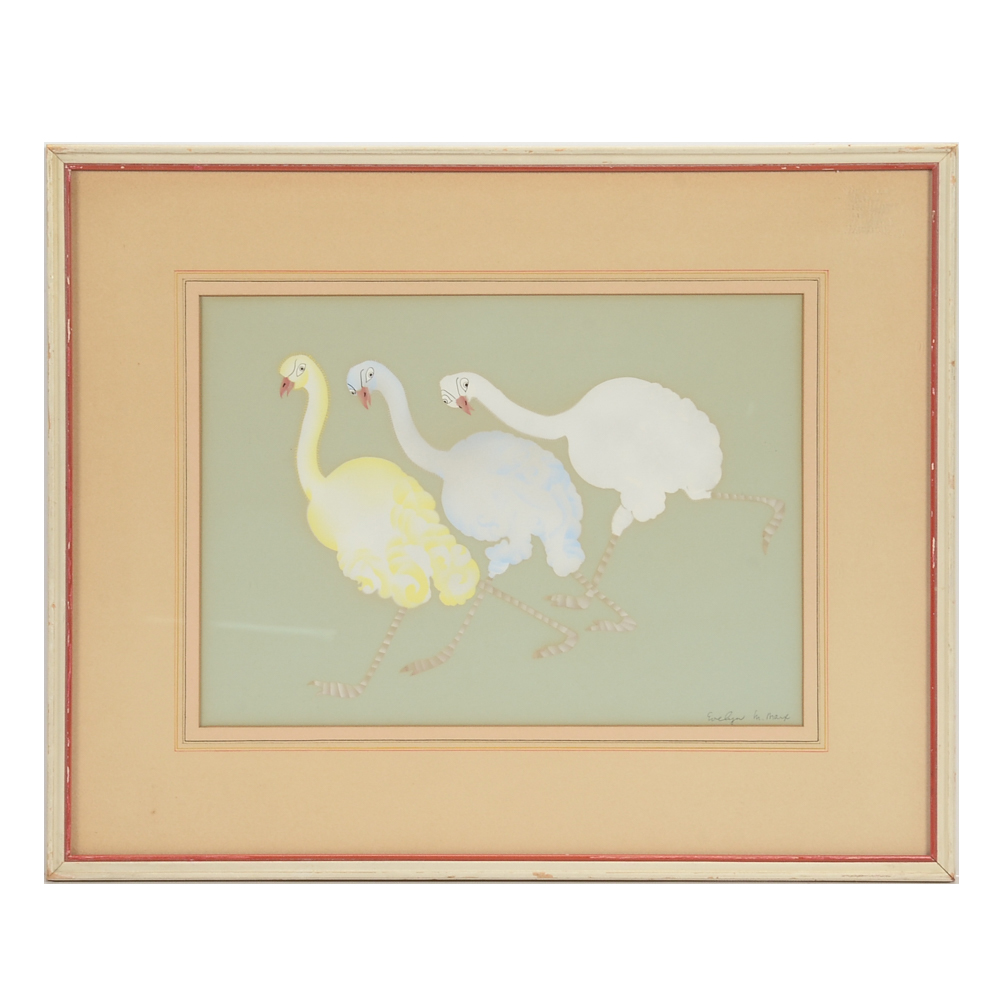 Evelyn Marx Original Gouache Painting