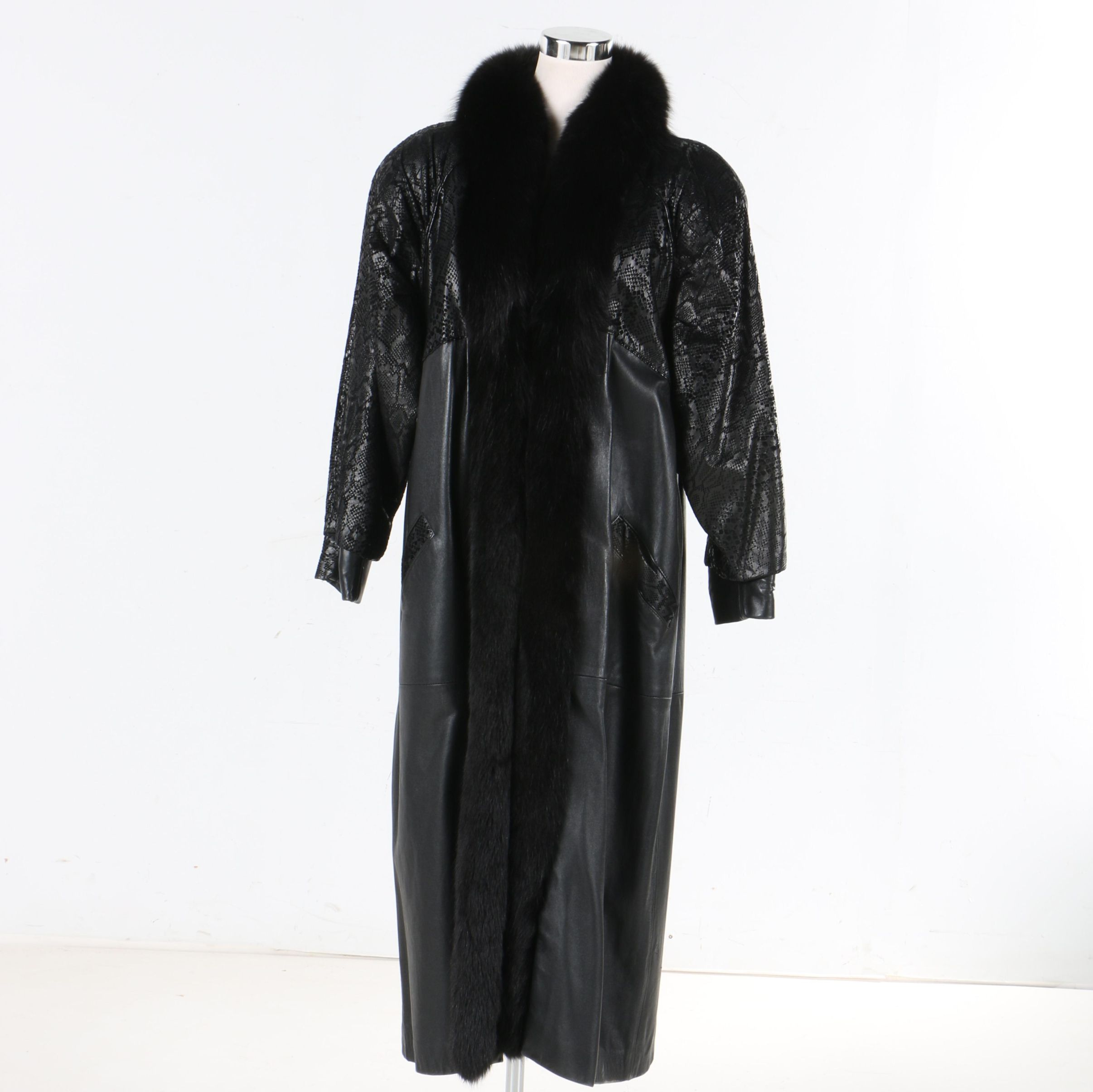J. Percy for Marvin Richards Fox and Leather Coat