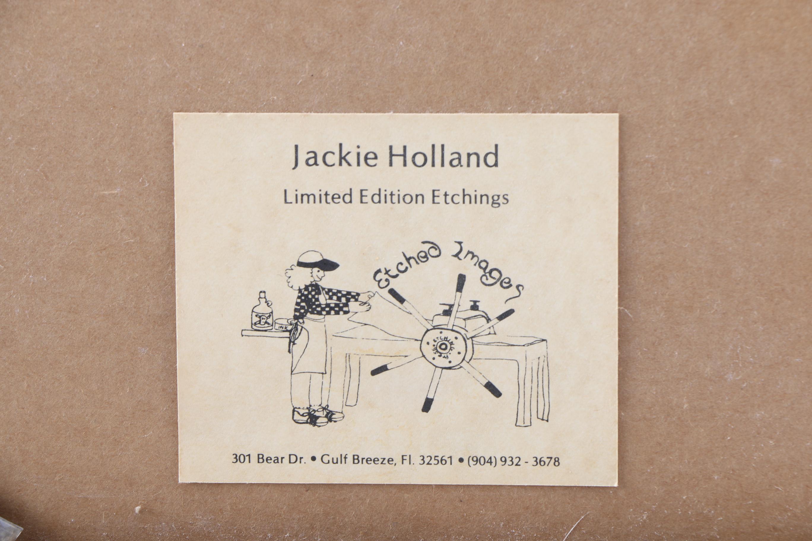 Jackie Holland Limited Edition Etchings "Scallop" and "Sand Dollar"