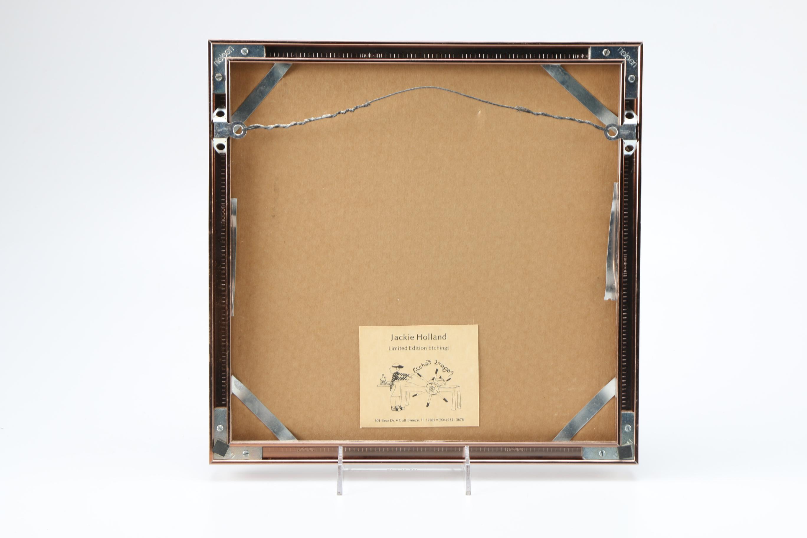 Jackie Holland Limited Edition Etchings "Scallop" and "Sand Dollar"