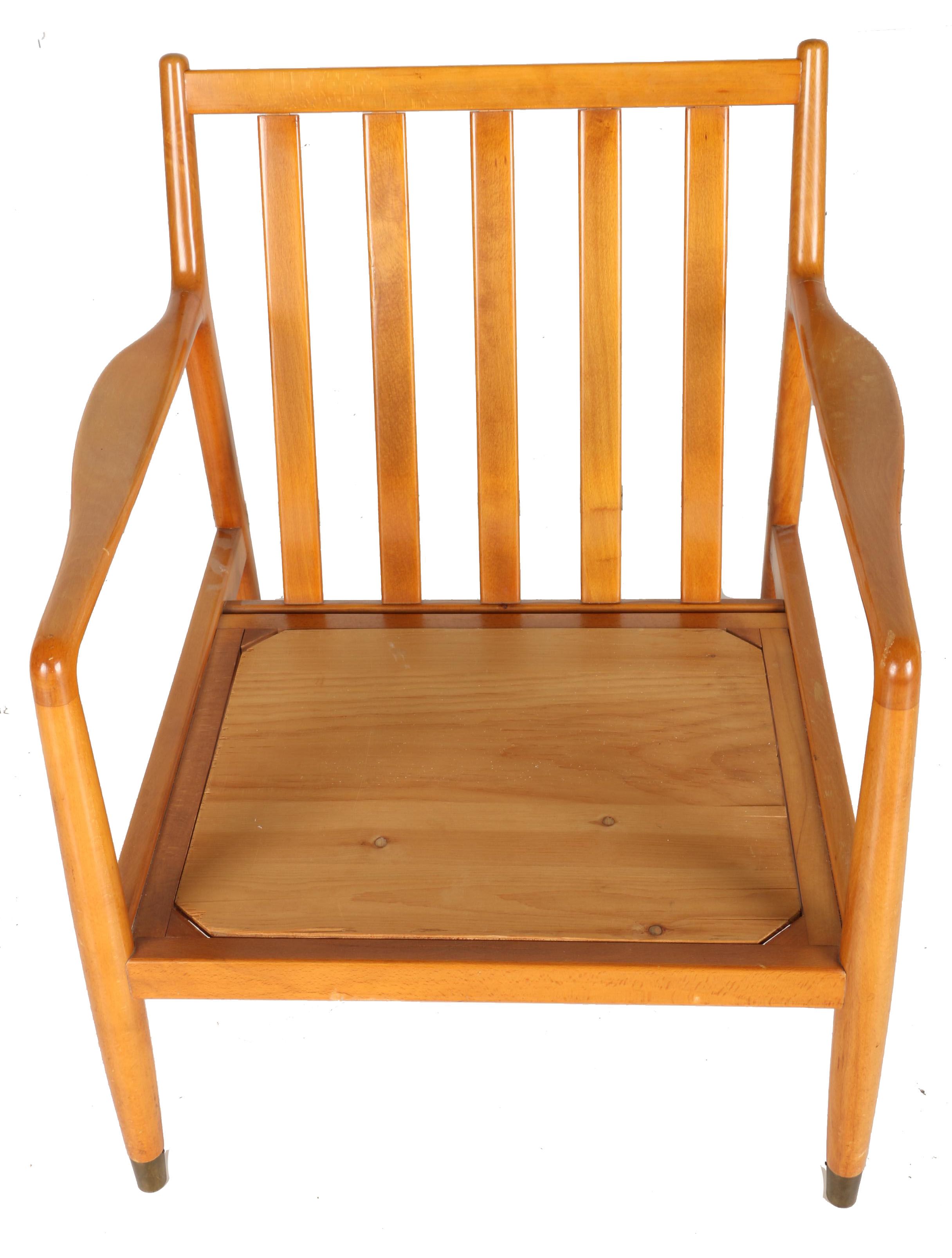 White Dux Modern Chair with Matching Ottoman