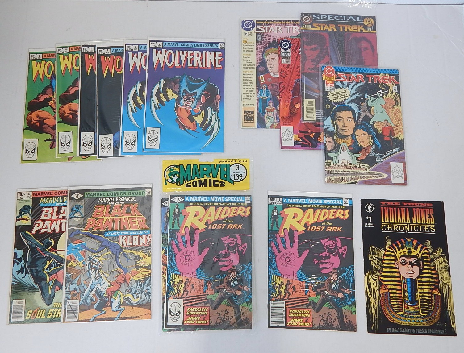 Comic Books Collection with "Indiana Jones", "Star Trek", and More