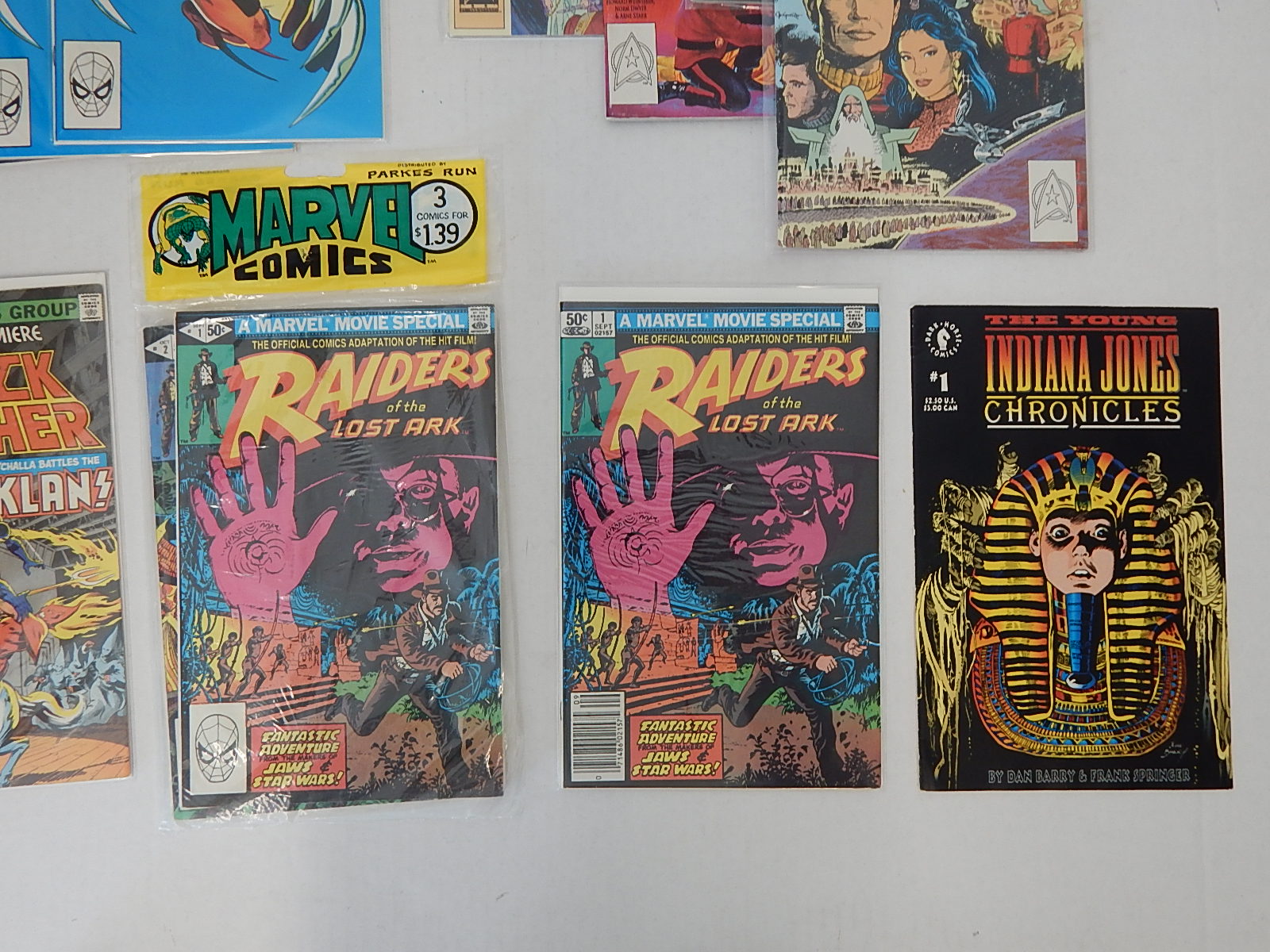 Comic Books Collection with "Indiana Jones", "Star Trek", and More