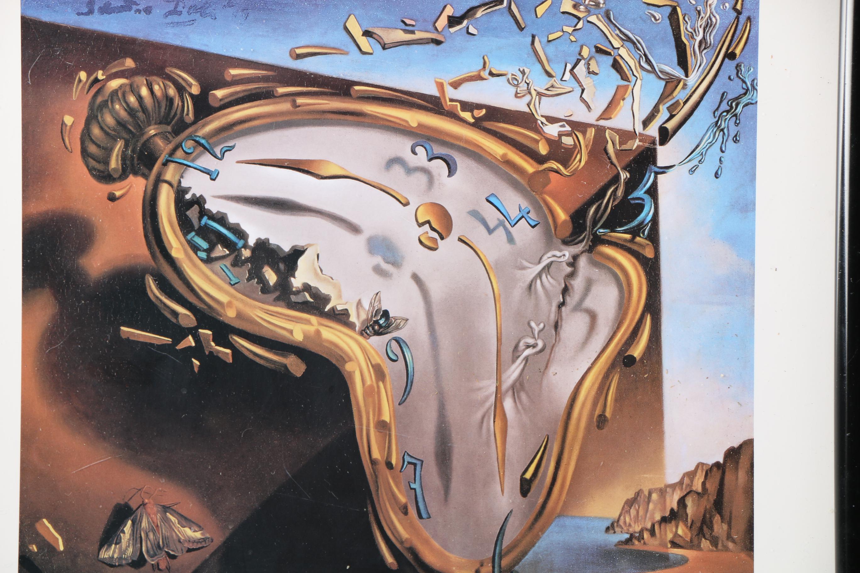 Four Offset Lithographs After Works by Van Gogh, Kandinsky, Escher and Dali