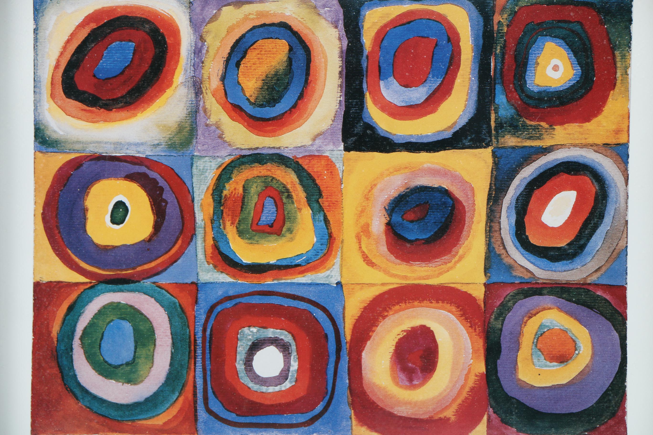 Four Offset Lithographs After Works by Van Gogh, Kandinsky, Escher and Dali