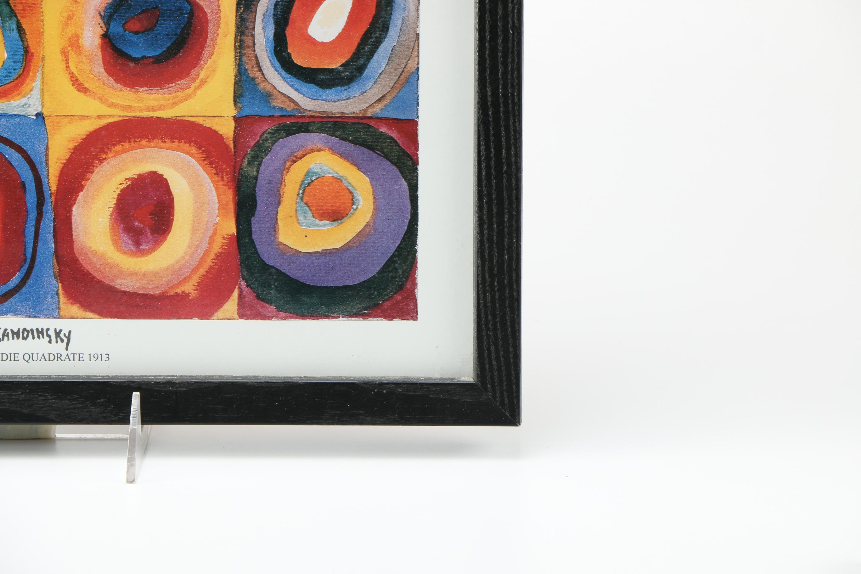 Four Offset Lithographs After Works by Van Gogh, Kandinsky, Escher and Dali