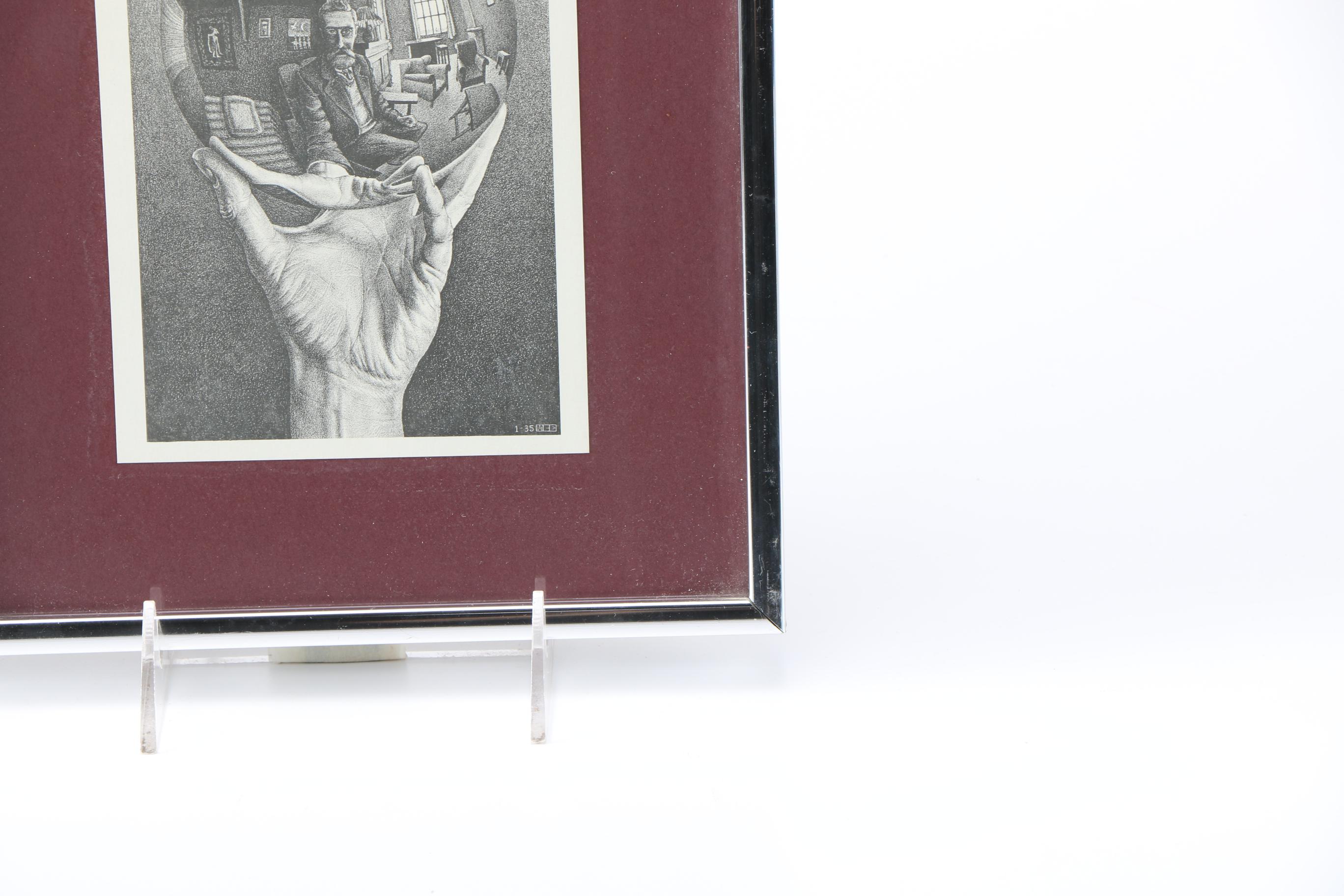 Four Offset Lithographs After Works by Van Gogh, Kandinsky, Escher and Dali