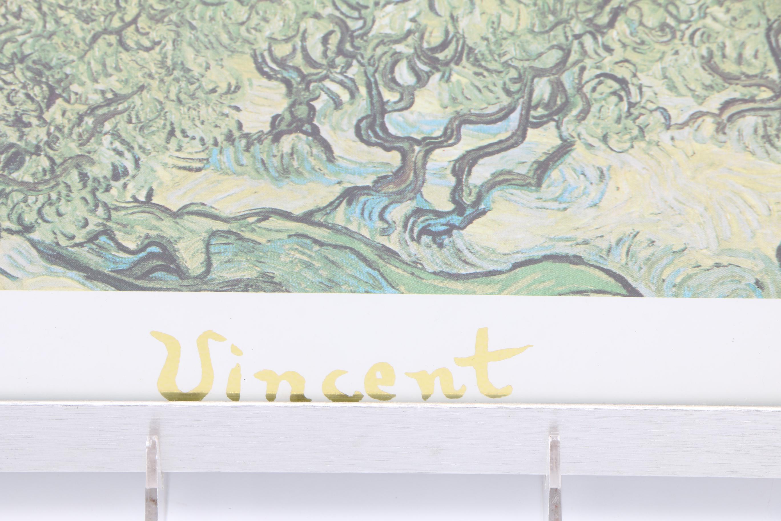 Four Offset Lithographs After Works by Van Gogh, Kandinsky, Escher and Dali