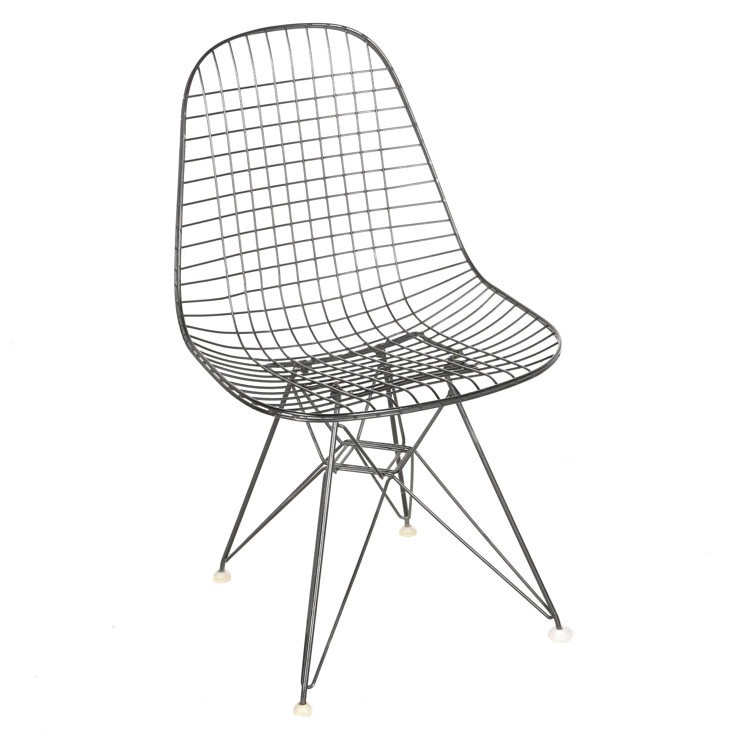 Mid Century Modern "DKR-1" Wire Chair by Eames for Herman Miller With Provenance