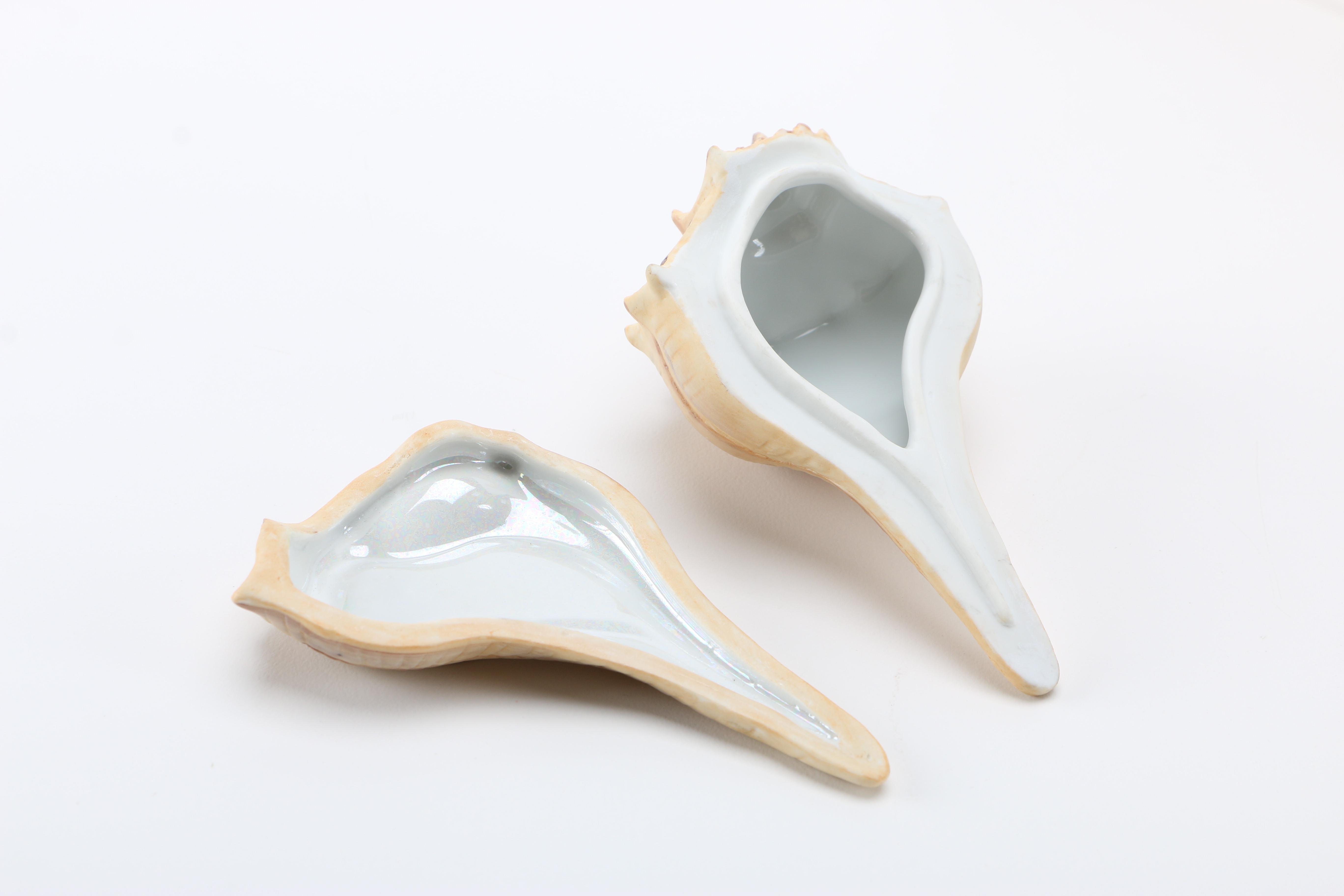 Lenox Handpainted Porcelain Shell Trinket Boxes