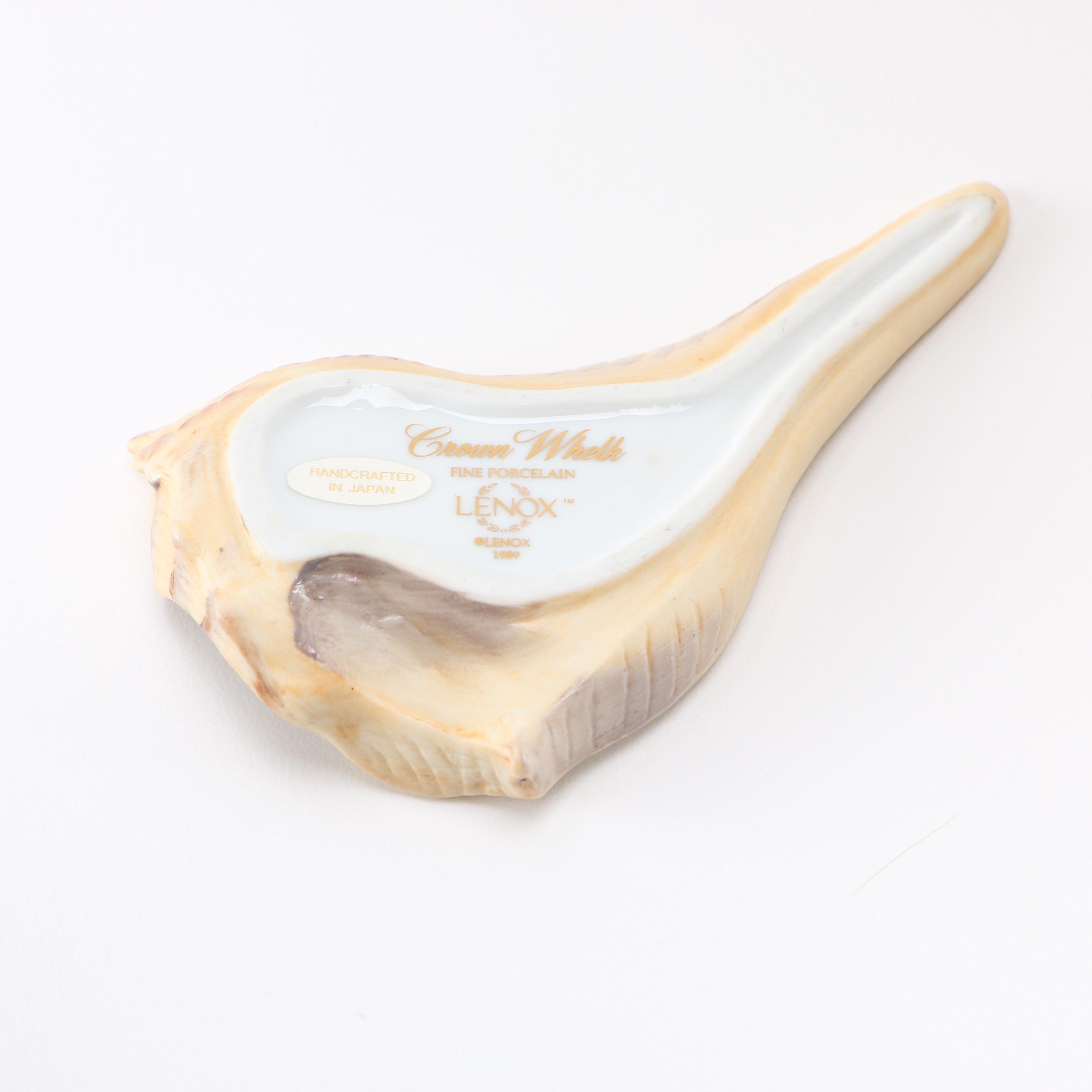 Lenox Handpainted Porcelain Shell Trinket Boxes