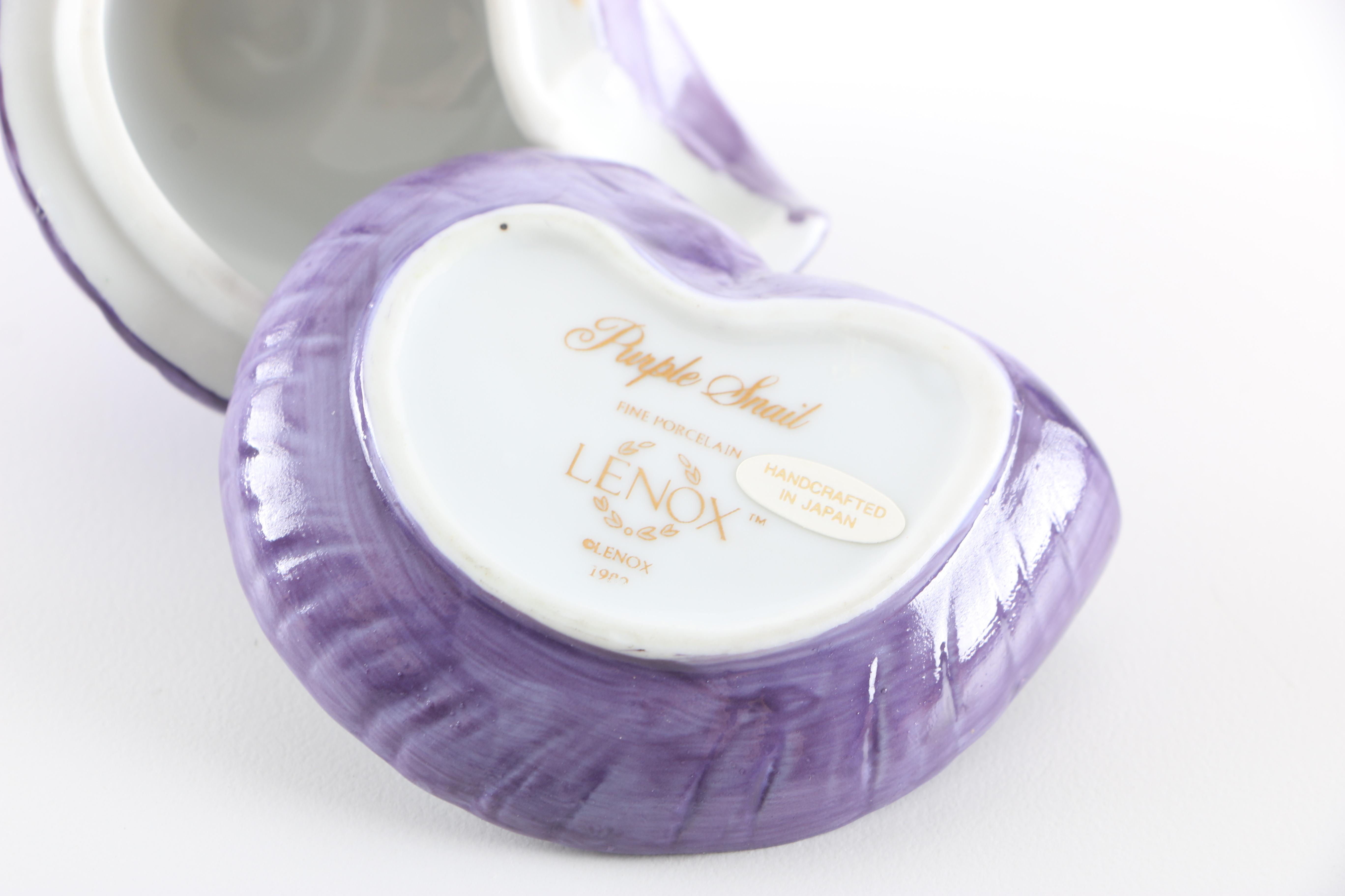 Lenox Handpainted Porcelain Shell Trinket Boxes