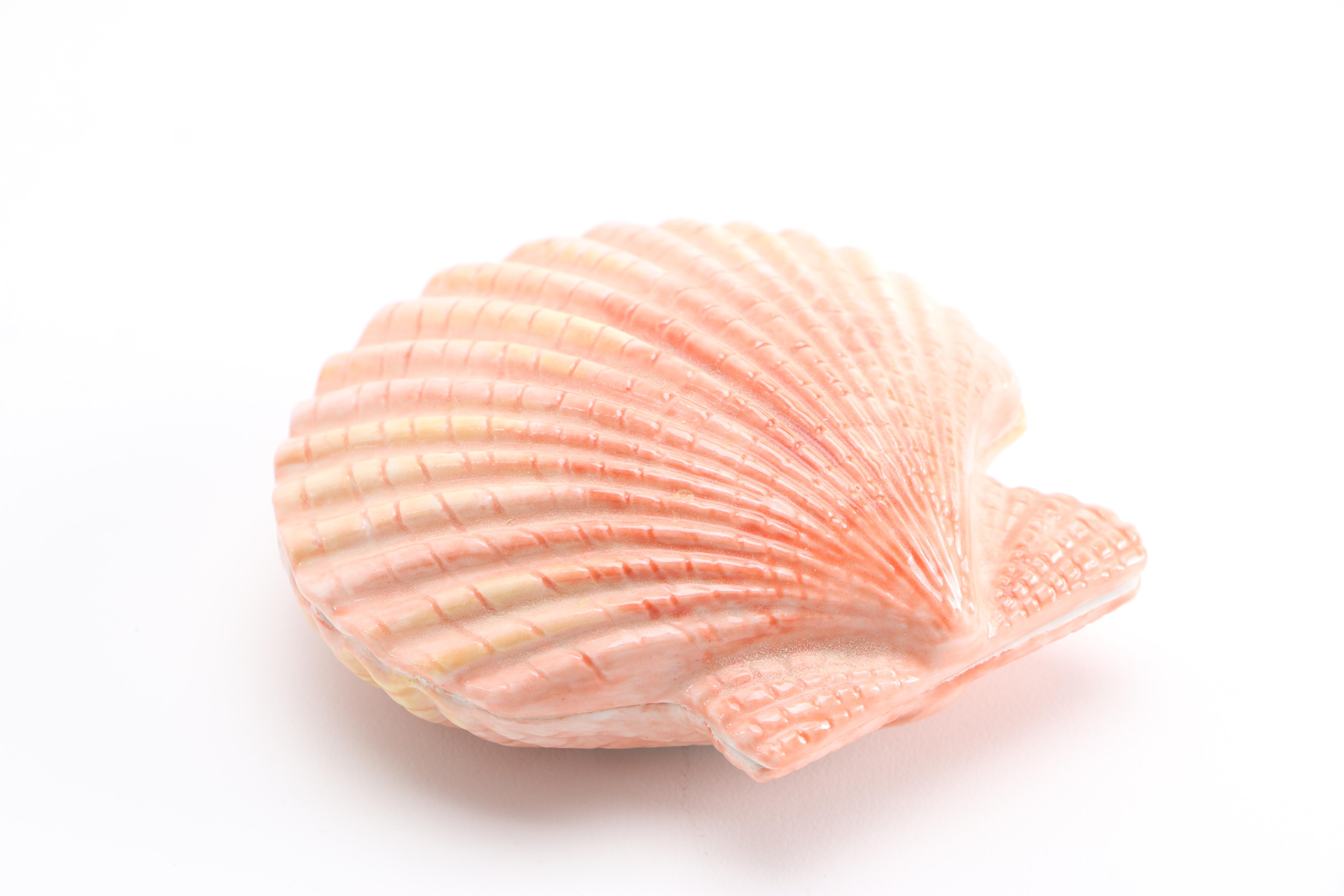 Lenox Handpainted Porcelain Shell Trinket Boxes