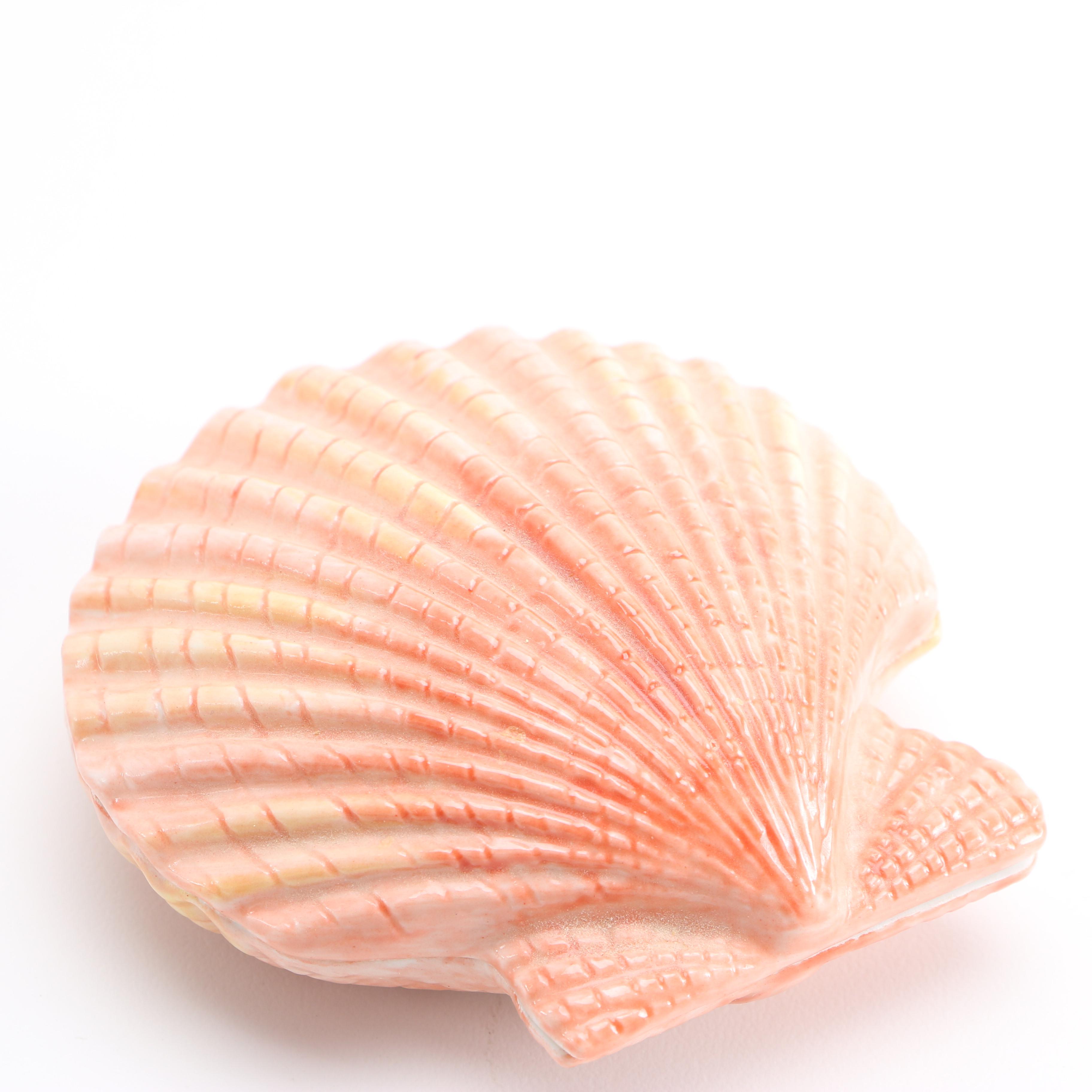 Lenox Handpainted Porcelain Shell Trinket Boxes